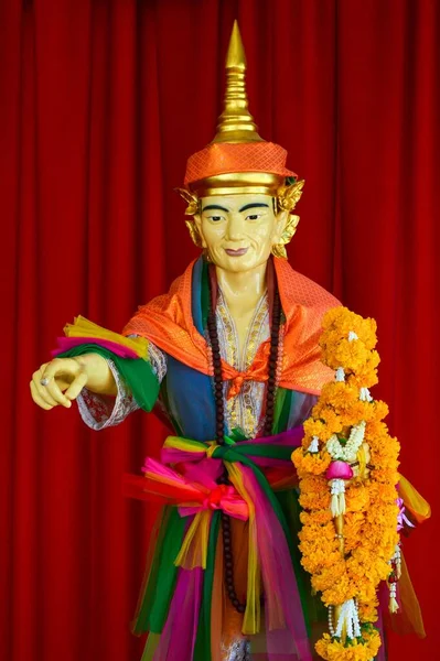 2019年6月5日 Thep Tun Jai 泰国Chachoengsao的Wat Saman Rattanaram神像 — 图库照片