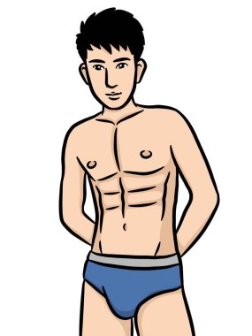 Beyaz arka planda çizgi film karakteri