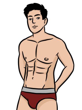 Beyaz arka planda çizgi film karakteri