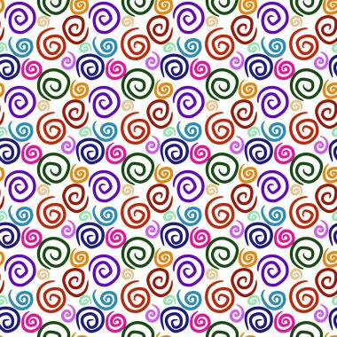 Renkli spiral şeklinin kusursuz desen arkaplanı