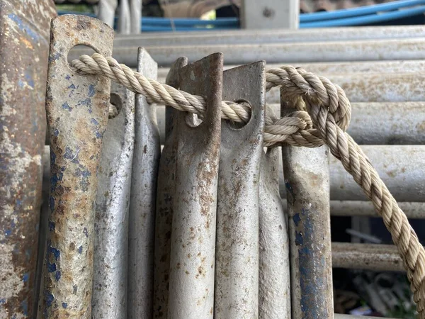 Iron Scaffolding Ground — Stock Photo, Image