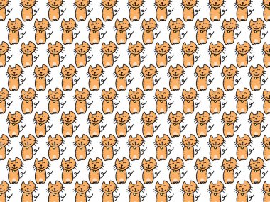 Kedi arkaplanlı sanat deseni