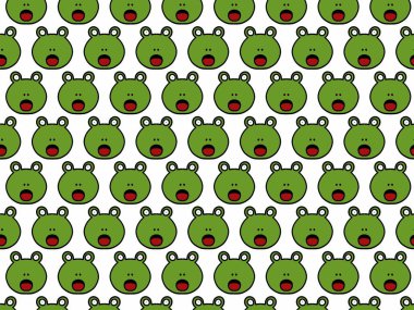 Şirin bir kurbağa deseni