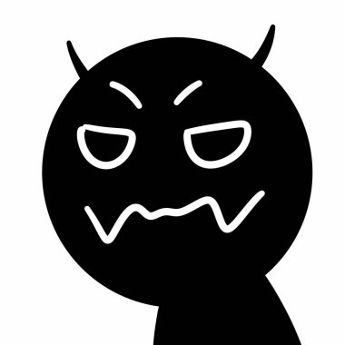 kızgın çizgi film simgesi çizimi