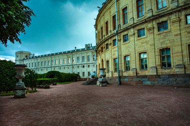 Manzara, İmparatorluk Sarayı ve Gatchina 'daki Park.