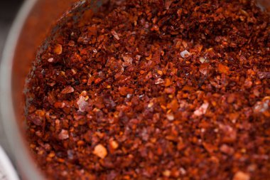 Kırmızı acı biber, yakın çekim baharat..