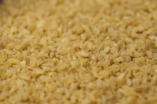 Close Bulgur Grains Background — Stock Photo, Image