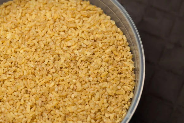 Close Bulgur Grains Background — Stock Photo, Image