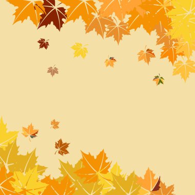 Yapraklı sonbahar arkaplan illüstrasyonu