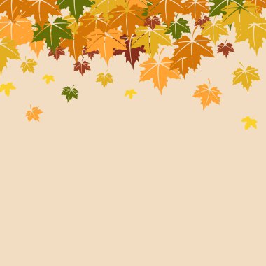 Yapraklı sonbahar arkaplan illüstrasyonu