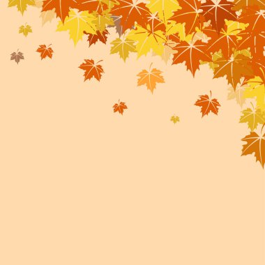 Yapraklı sonbahar arkaplan illüstrasyonu