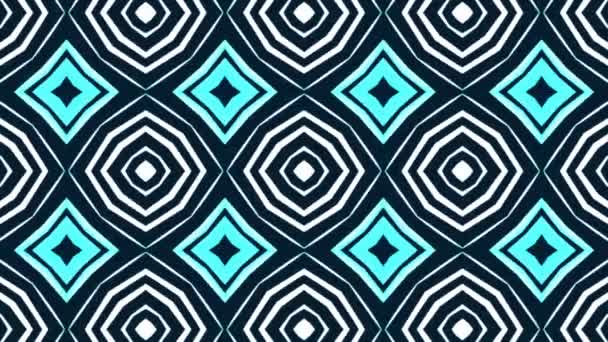 Fond abstrait avec animation de motifs rétro de rotation 