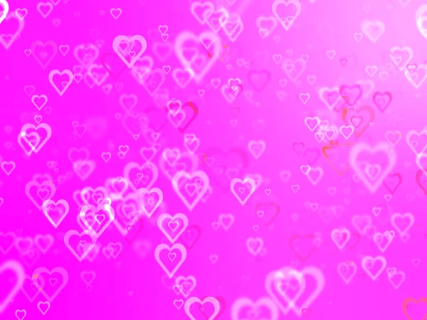 Verschwommene Weiße Herzen Mit Rosa Hintergrund Valentinstag Konzept — Stockfoto