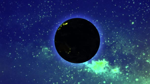 Východ Slunce Nad Planety Země Vesmíru Vykreslování Prvky Tohoto Obrázku — Stock video