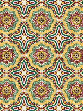 Soyut oryantal desen. Simetrik desen swirls, satır ve yıldız