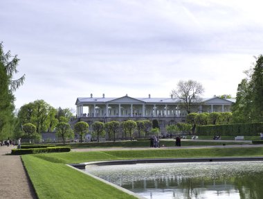 Tsarskoe Selo, Rusya - Mayıs 2019: Catherine Park 'taki Cameron Galerisi, Tsarskoe Selo