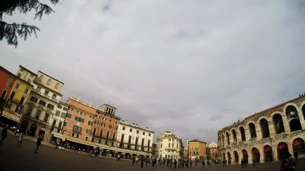 Římský Amfiteátr Aréna Verona — Stock video