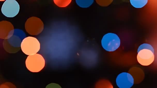 Luces Centelleantes Guirnalda Bokeh Borrosa Abstracta Vacaciones — Vídeo de stock