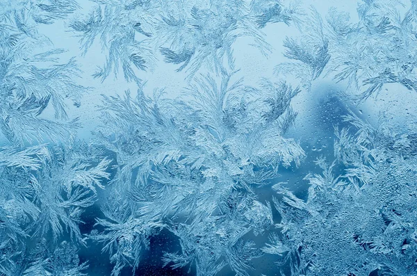 Абстрактний Морозний Візерунок Склі Текстура Тла — стокове фото