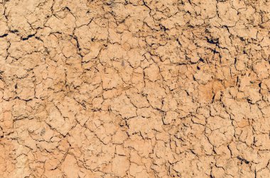 Kum, arka plan dokusu ile kırık kil Kuru.
