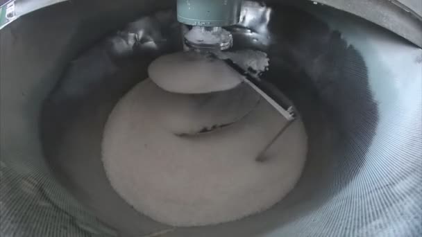 Industriële Mixer Voor Het Mengen Van Korrels Van Polymeren Andere — Stockvideo