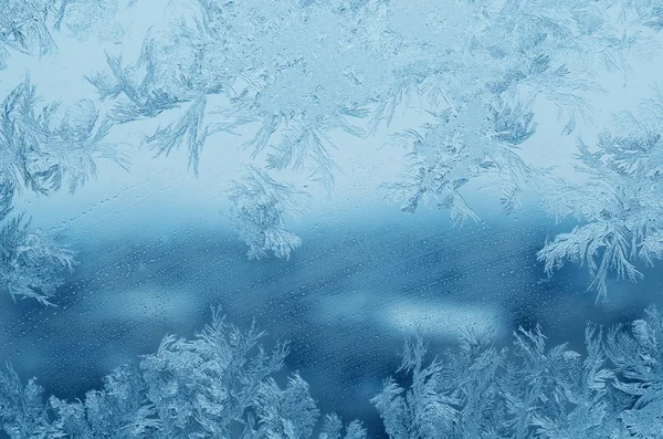 Абстрактний Морозний Візерунок Склі Текстура Тла — стокове фото