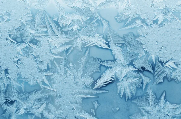 Abstraktes Frostiges Muster Auf Glas Hintergrundstruktur — Stockfoto