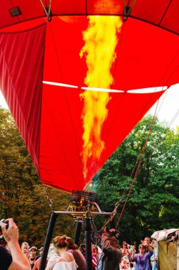 Belaya Tserkov, Ukrayna, 23 Ağustos 2018 hava balon Festivali Park.