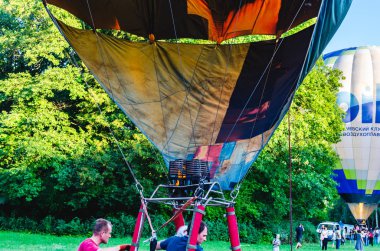 Belaya Tserkov, Ukrayna, 23 Ağustos 2018 hava balon Festivali Park.