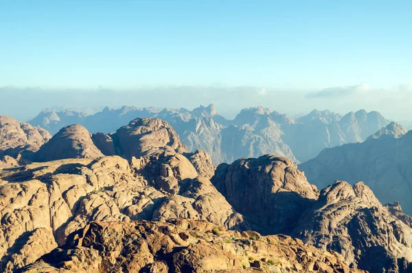 Hermoso Paisaje Montaña Vista Desde Monte Moisés Egipto Península Del — Foto de Stock
