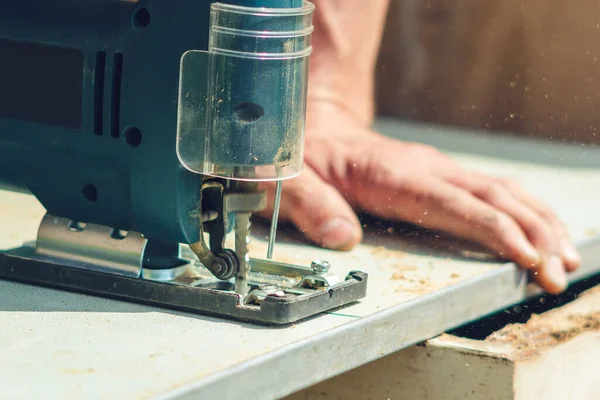 Carpenter Saws Wooden Cloth Electric Jig Saw — Stock Photo, Image