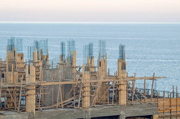 Будівництво Будівлі Морі — стокове фото