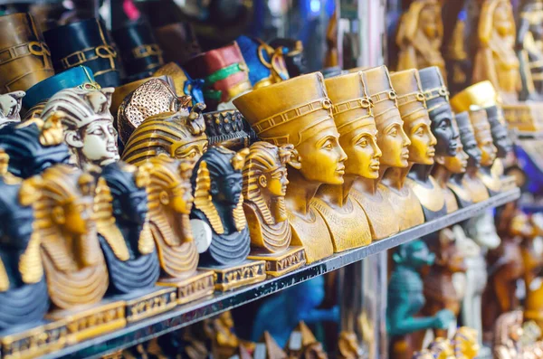 Traditional Egyptian souvenirs at the street market.