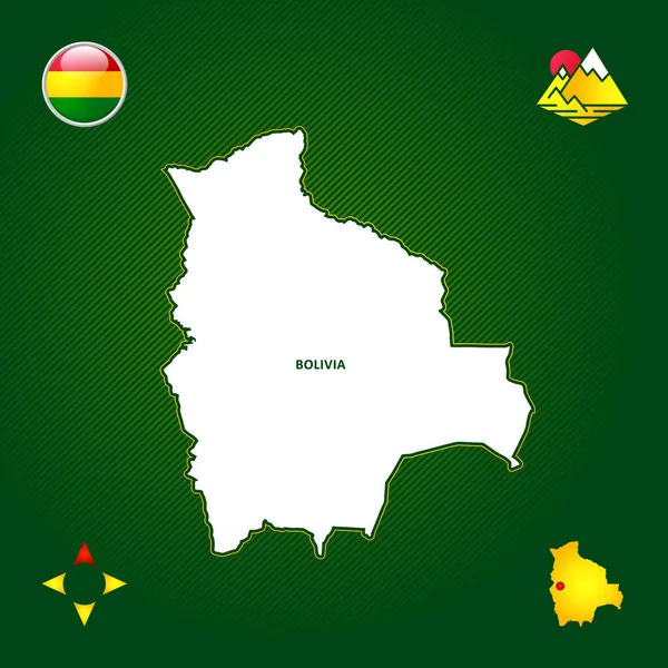Carte Simple Bolivie — Image vectorielle