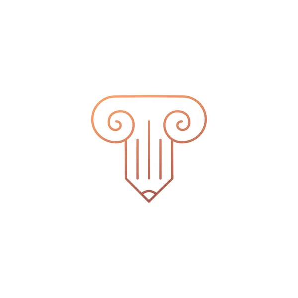 Ołówek Reative Logo Ikona Kolumny Lub Element Projektu Logo Logo — Wektor stockowy