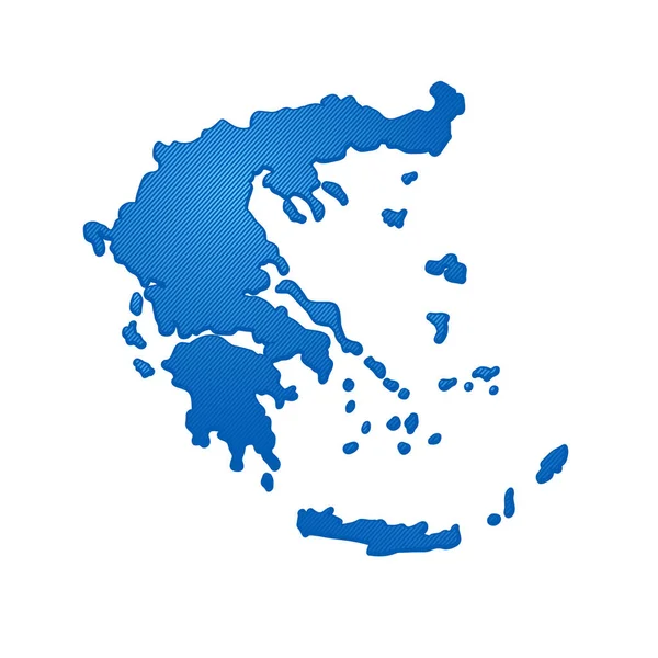Απλός Χάρτης Περιγράμματος Της Ελλάδας Εθνικά Σύμβολα — Διανυσματικό Αρχείο
