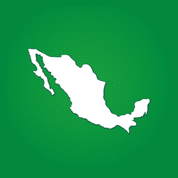 Mapa Esquemático Simple México Con Símbolos Nacionales — Vector de stock