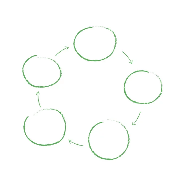 Diagrama Gráfico Organigrama Mano Dibujada Mapa Mental Diagrama Flujo Con — Archivo Imágenes Vectoriales