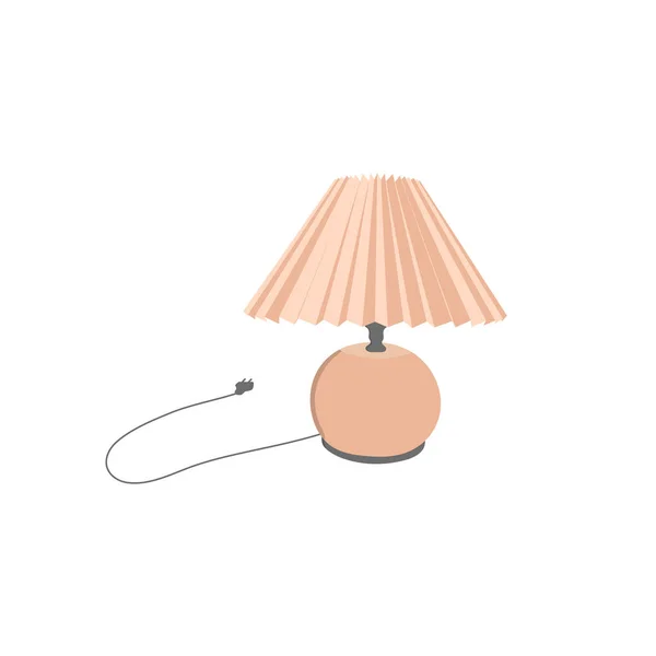 Beige Floor Lamp White Background Stock Vector Illustration — Stock Vector