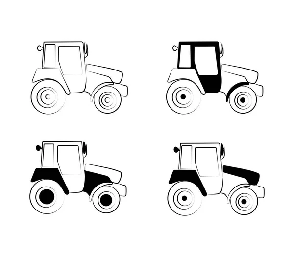 Traktor Symbol Setzen Einfaches Linienelement Traktor Symbol Für Vorlagen Webdesign — Stockvektor