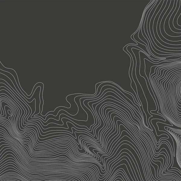 Карта Линии Topography Dark Концепции Топографической Карты Пространством Копирования Фон — стоковый вектор