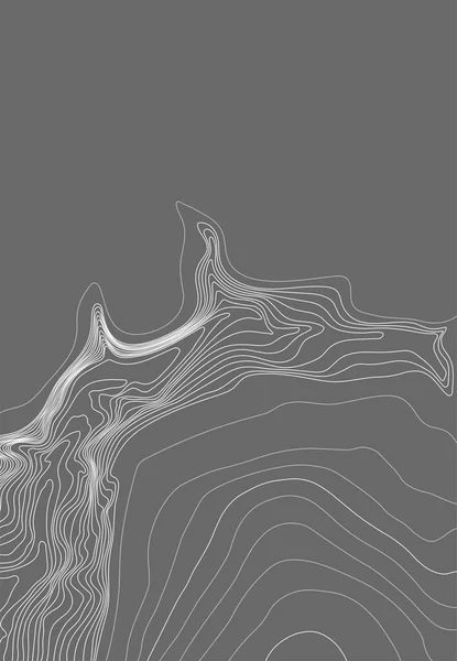 Mappa Linea Topografia Escursionismo Montagna Concetto Mappa Topografica Con Spazio — Vettoriale Stock