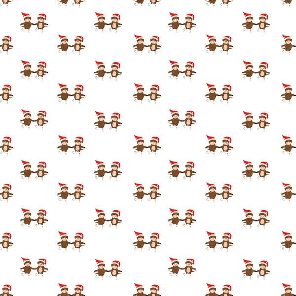 新年かわいい牛とシームレスなパターン クリスマスのデザインのためのベクトル印刷可能な背景や無限の装飾 フリーハンドスタイル バカめ カード 服に印刷 — ストックベクタ