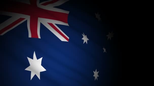 Australien flagga som blåser i vinden — Stockvideo