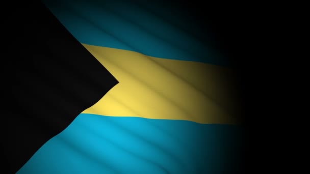 Bahamas flagga som blåser i vinden — Stockvideo