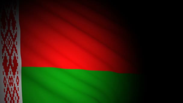 Belarus vlag waait in de wind — Stockvideo