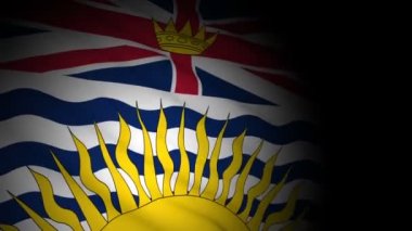 Rüzgarda dalgalanan İngiliz Kolombiya bayrağı