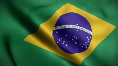 Brezilya bayrağı rüzgarda dalgalanıyor