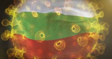 Koronavirüs mikrobu merkezli bulgaria bayrağı