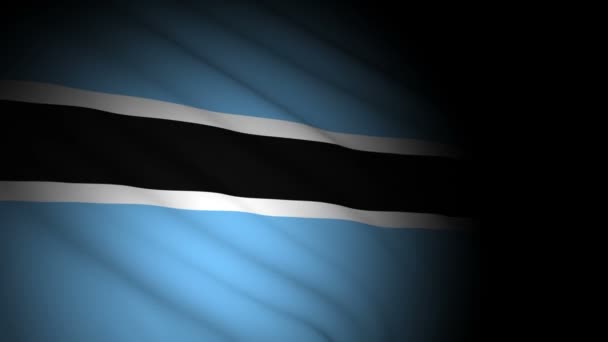 Botswana flag blowing in wind — Stock Video